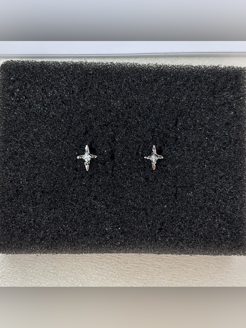 8mm CZ Star Stud Earrings for Men Women Streetwear Hip Hop Punk Unisex Earrings